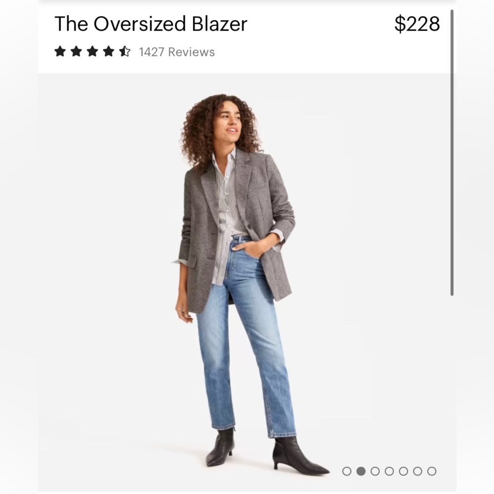Everlane Oversized Blazer - Barely worn - Size 0
